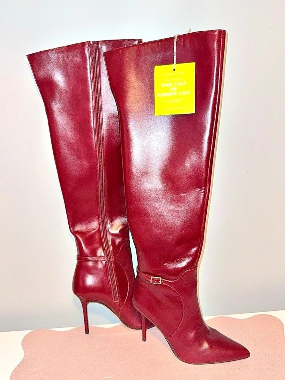 Gianni Bini Knee high Heeled Boots in Burgundy Brand New